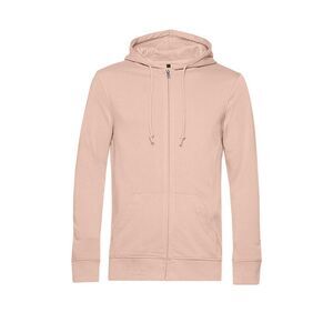 B&C Mens Zipped Hoodie / Soft Rose